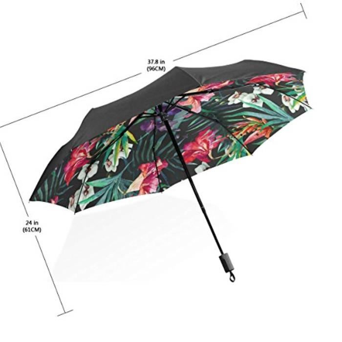 Parapluie Pliant Automatique Enfant Decalsweet - Anti-UV, Léger, Bande Réfléchissante 360° - Protection Contre La Pluie Et Le Soleil