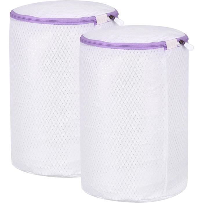 2Pcs Chaussures Lavage Sac, 7.9 X 11.8 Pouce Cylindre Maille Linge Sacs