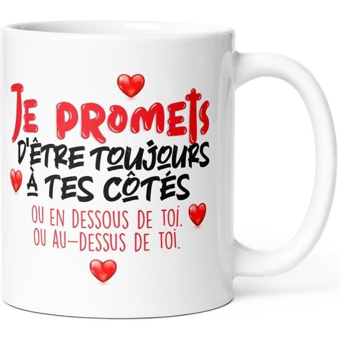 Mug Humour "Petit Con" - Tasse Drôle Message Original, Cadeau Amis Couple Anniversaire Saint Valentin Noël