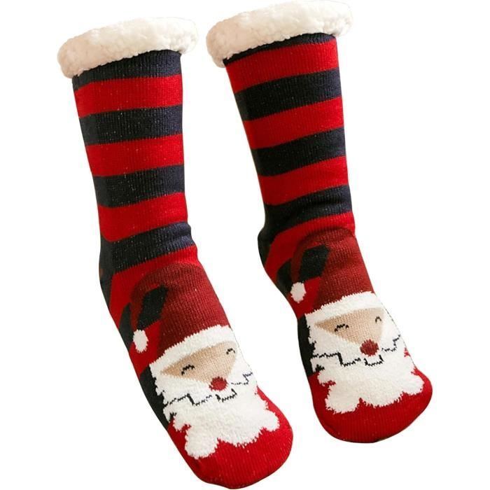 Cadeau Noël Utile Chaussons Chaussettes Polaire Antidérapants
