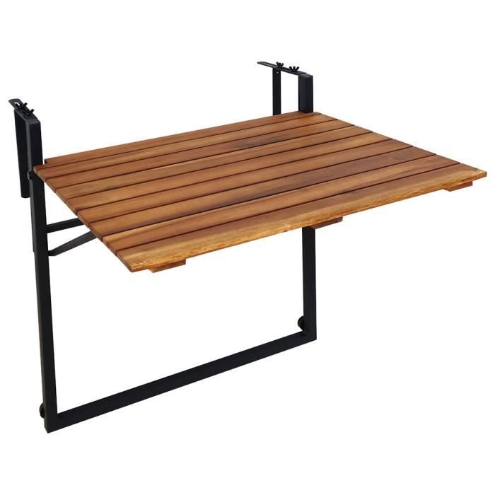 sens-line bono table de balcon - acacia - 57x43x60 cm