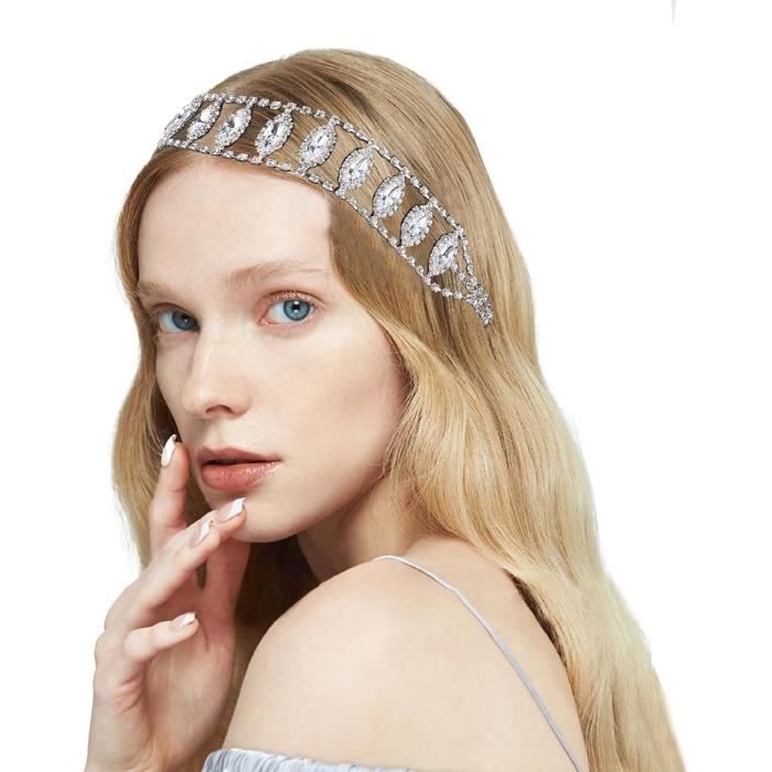 Bijoux de tete femme bohème strass taille unique support élastique mariage neuf - Bimbo Cosmétique