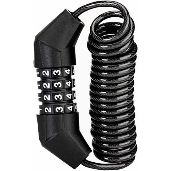 ANTIVOL,A Style White--serrure De Casque Portable, Mot De Passe à 4 Chiffres, Mini Antivol Pour