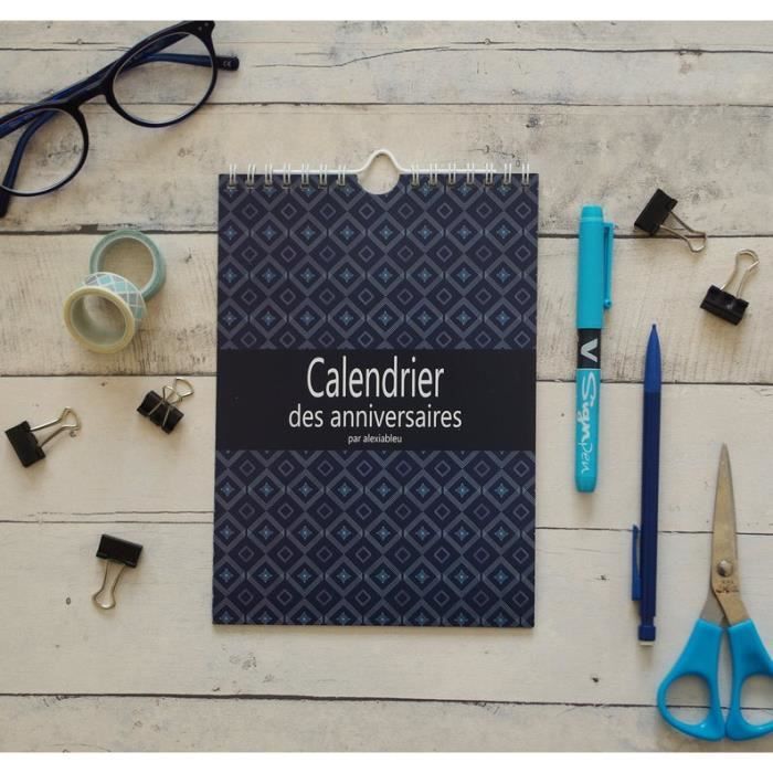 Calendrier Perpetuel A5 Des Anniversaire Motif Geometriques Retro Cdiscount Beaux Arts Et Loisirs Creatifs