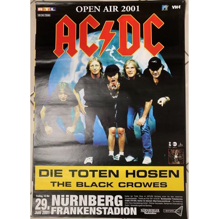 AC-DC - Tour 2001 - 60x84cm - AFFICHE - POSTER - Envoi Roulé ...