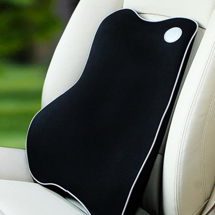Oreiller Lombaire Gonflable Portable 40x35x12cm - Soutien Dos Voiture Et Bureau Avec Sac De Rangement