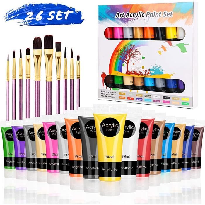 Allaonze Kit Peinture Coulée 30pièces | Crépines Acrylique + Accessoires | DIY Art