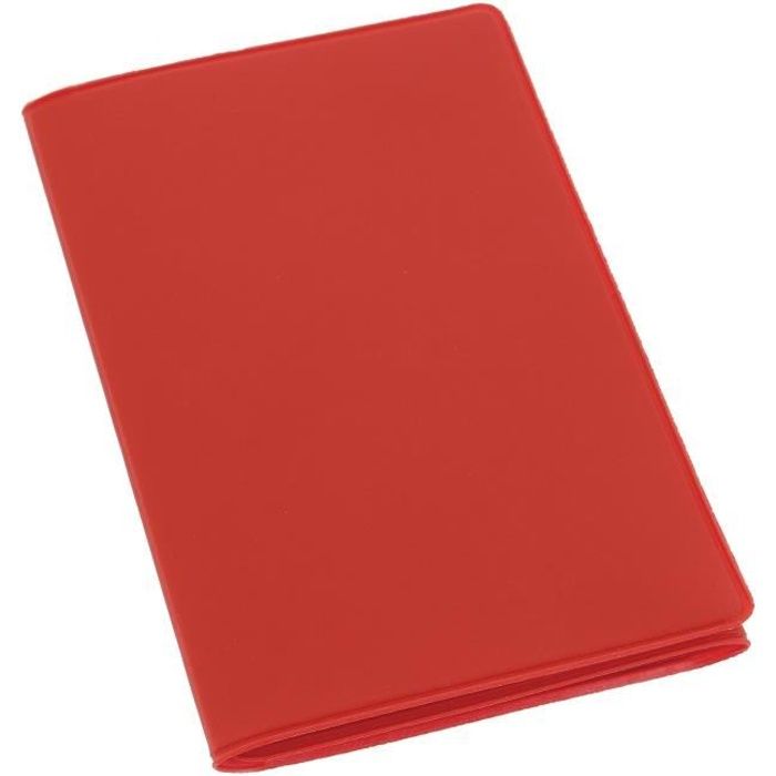 Etui PVC gomme pour carte grise (133x264 mm) rouge