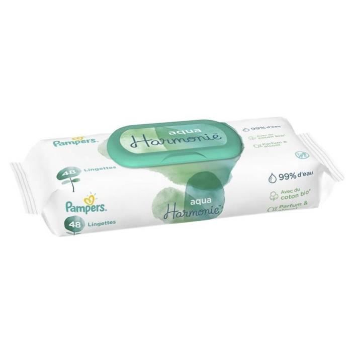 Pampers Lingettes Aqua Harmonie Pour Bebe X48 Lot De 4 Soit 192 Lingettes Cdiscount Puericulture Eveil Bebe