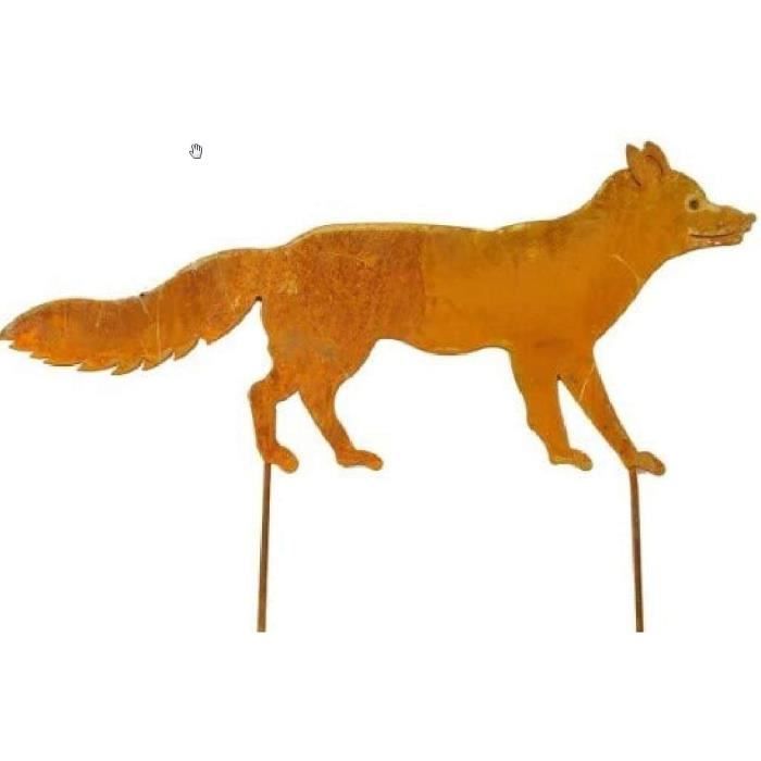 Sculptures et statues de jardin Le Renard Décoration De Jardin En Métal