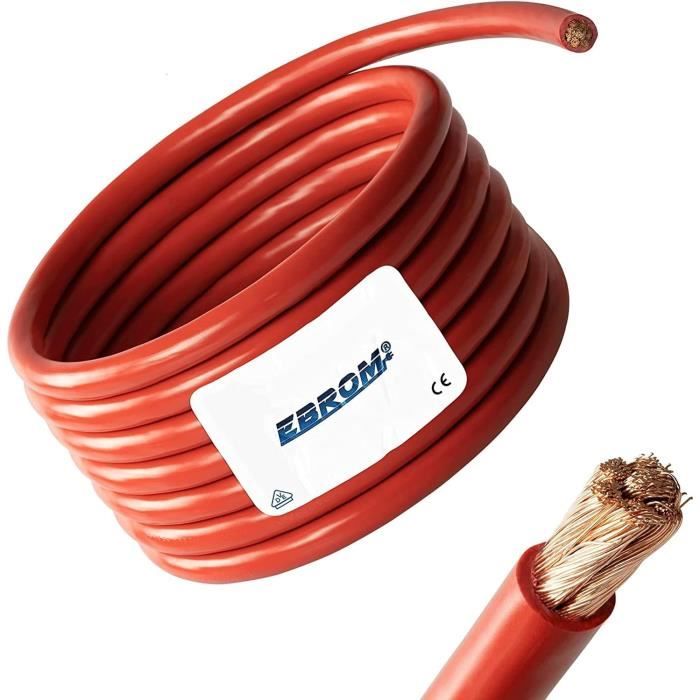 Câbles De Démarrage TOPCAR 16mm² - 3 Mètres, 450A - Aluminium/Cuivre - Pour Véhicules Essence Jusqu'à 2.4L