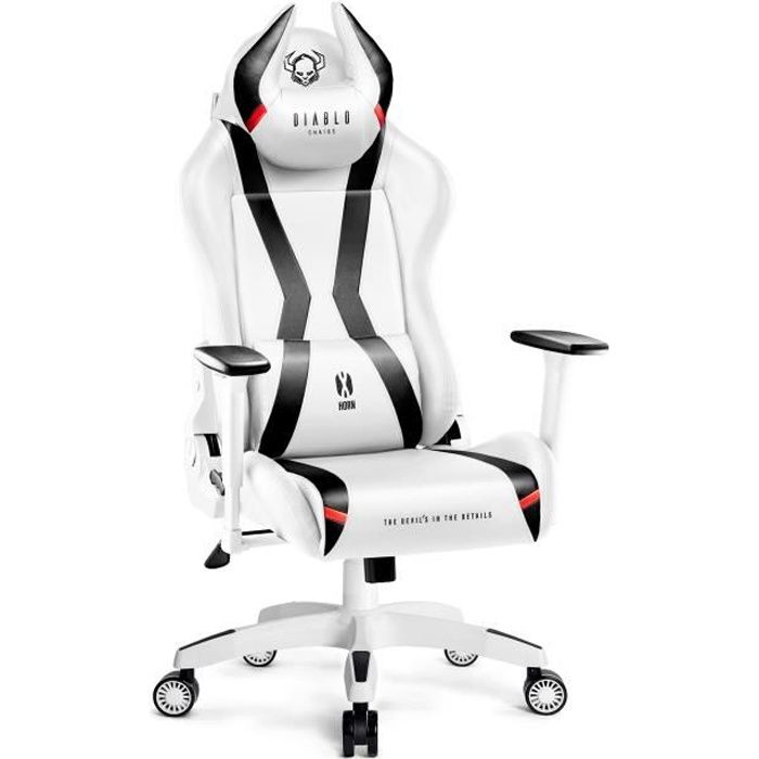 Diablo X Horn 2.0 Chaise Gaming Fauteuil de Gamer de Bureau Accoudoirs 3D Skaï Oreiller Cousin Lombaire - vue 2