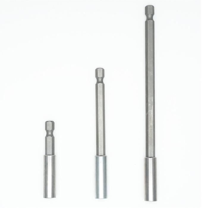 Portable en Acier Inoxydable Magnétique 1//4 Tournevis Porte-embout douille Tige porte-clés