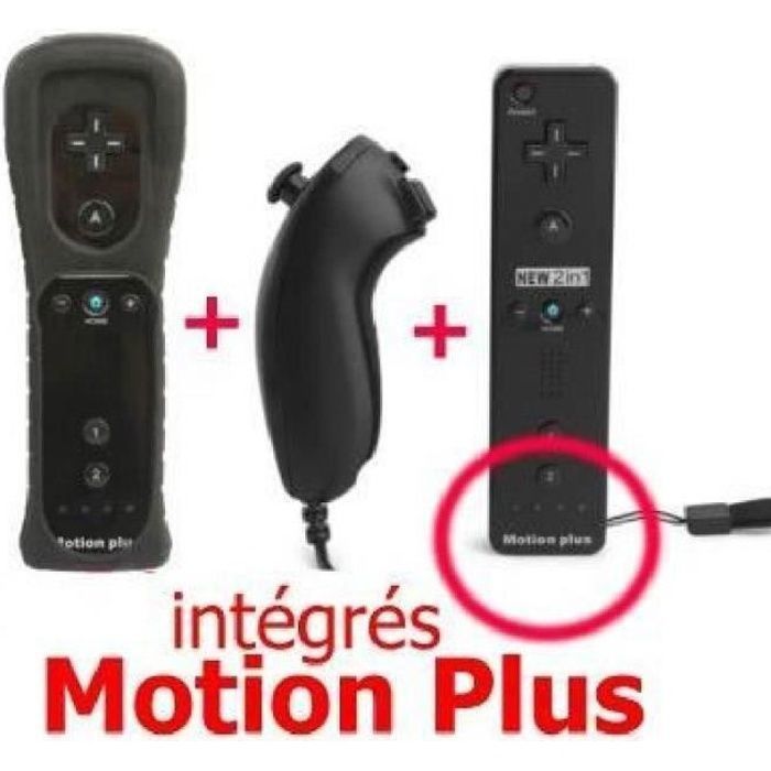 Manette Motion Plus Wii + Nunshuck + Housse - vue 4