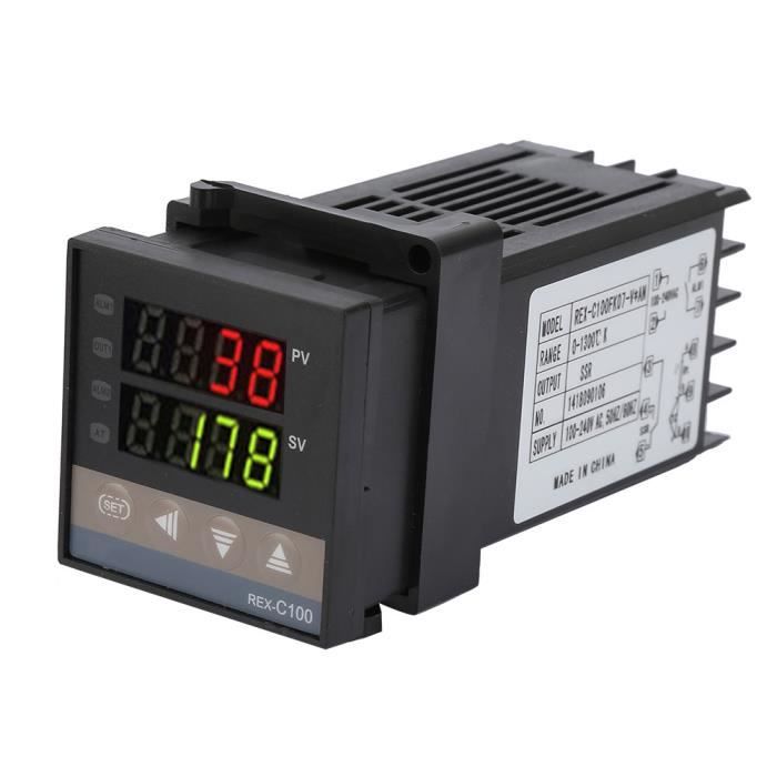 1300 ℃ Thermostat Numérique Régulateur de Température LED Digital avec Alarme REX-C100 AC110V-240V 0 ℃ 