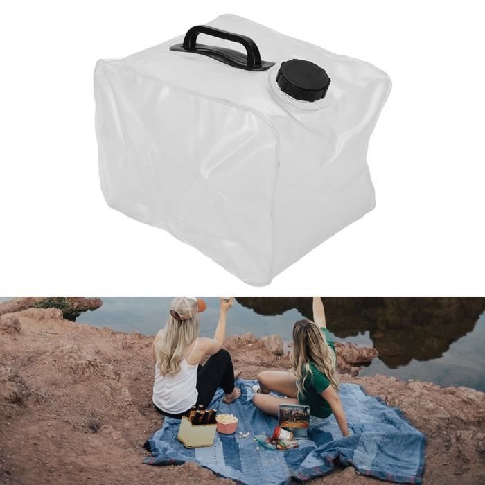 Lot de 4 récipients à eau pliables de 5 l - Sacs de rangement en