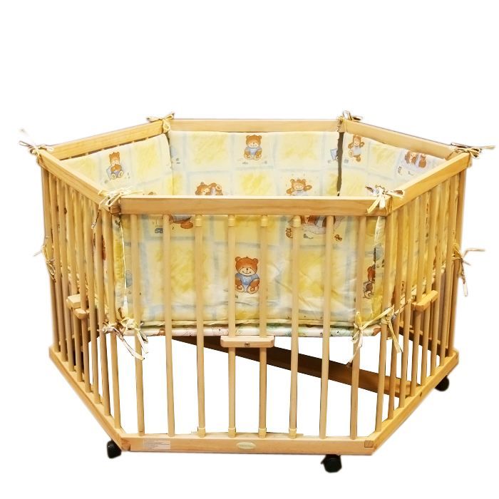 Parc Hexagonal En Bois Tour De Parc Jaune Cdiscount Puericulture Eveil Bebe