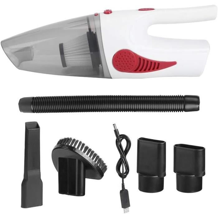 Aspirateur De Voiture Sans Fil 120W - Portable, Rechargeable, Avec Filtre Et Chargeur