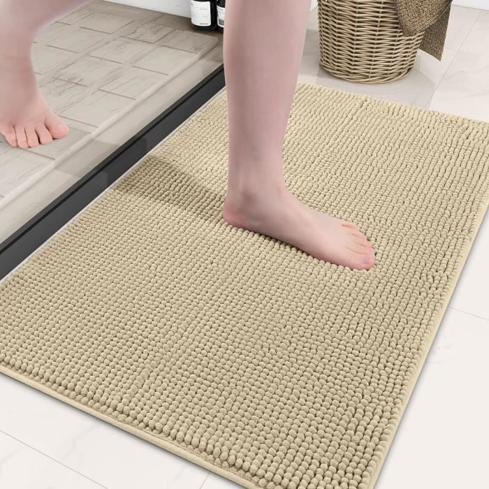 Tapis Salle de Bain Chenille Marron