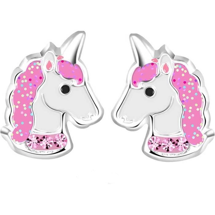 Set de 3 bagues ajustables licorne arc en ciel rose - Great Pretenders