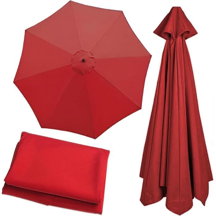 Housse De Rechange Pour Parasol Jardin 2m/6 Bras - Tissu Anti-UV Imperméable, Plusieurs Couleurs