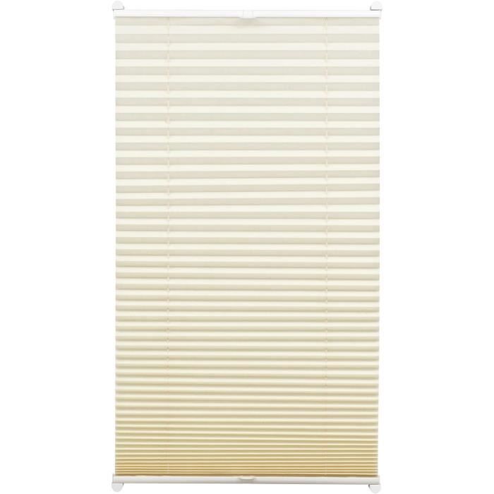 Gardinia Store Plissé à Clipser, Opaque, Kit de Montage Inclus, Store Plissé à 2 Rails EASYFIX, Blanc, 85 x 130 cm (BxH Gardinia Store Plissé à Clipser, Opaque, Kit de Montage Inclus, Store Plissé à 2 Rails EASYFIX, Blanc, 85 x 130 cm (BxH