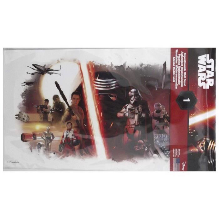 STICKERS MURAUX DISNEY STAR WARS 40 x 22 cm Cdiscount Maison