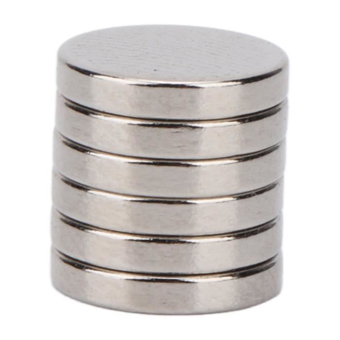 6 Aimants Néodyme Puissants 30x3 Mm - Force 8 Kg - Avec Adhésif Double Face - Pour Tableau, Frigo, Bricolage