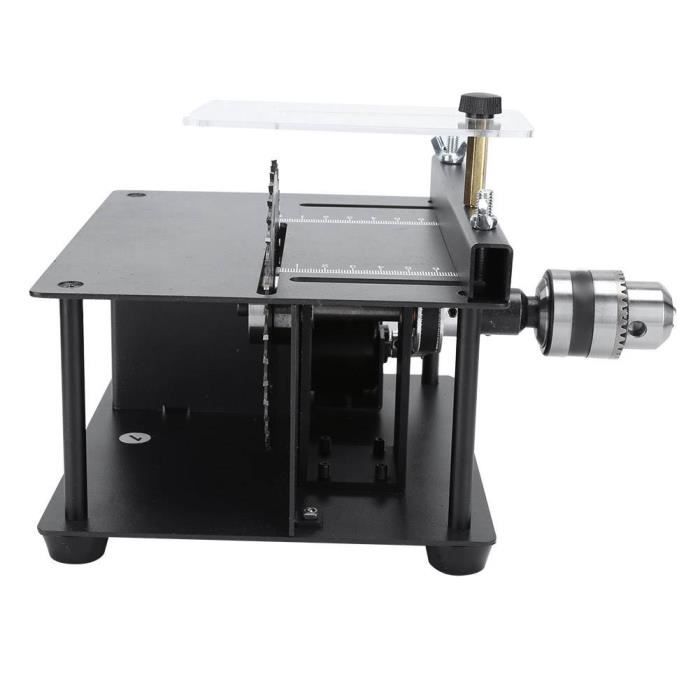 Toplionace Mini Scie à Table Bricolage, Scie Électrique Jade Pour Le Travail Du Bois, Modèle De Moulin De Coupe, Machine De Polissage 10000tr/min (B