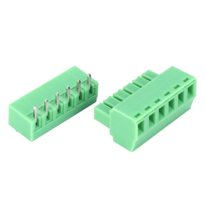 Lot De 10 Borniers PCB 5 Broches – Pas 5,08 Mm, Angle Droit – Pour Connexions électroniques, 300V 15A – Vert - 6