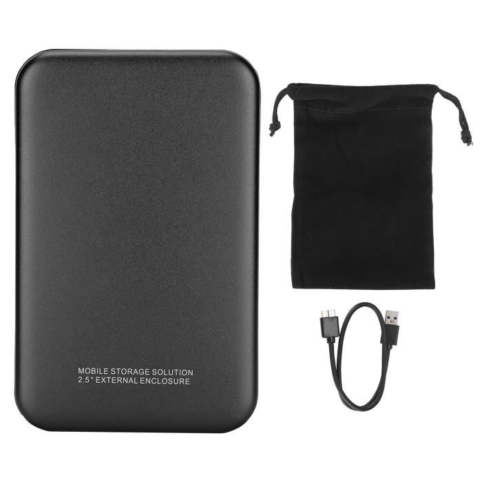 Boîtier Externe Pour Disque Dur 2.5 Pouces - SATA Vers USB 2.0 - Noir - Avec Câble Inclus - 6