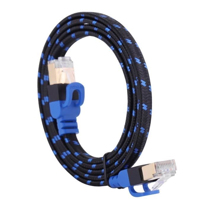 Câble Réseau Ethernet Cat7 5m - RJ45 Haut Débit 10Gbps LAN Internet Noir