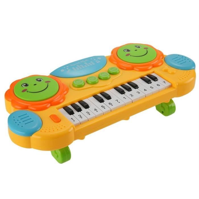 Piano Electronique Clavier Bebe Apprentissage Et Developpement Jeu Educatif Jouets De Musique Jaune Cdiscount Jeux Jouets