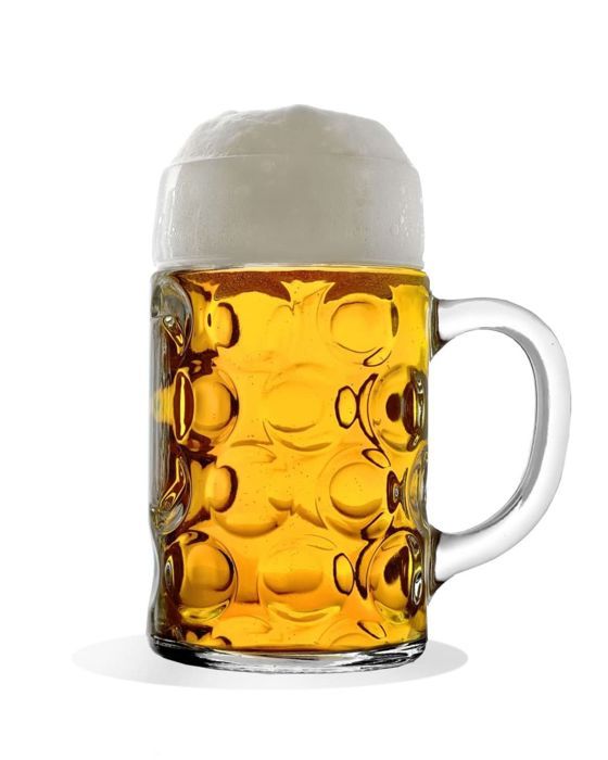 Grande Chope à Bière Mannlich – Verre 1L – Autriche – Vintage