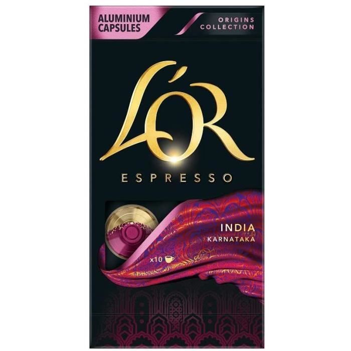 Lot de 10] L'OR Café Espresso Ristretto - Intensité 11 - Compatible  Nespresso - 20 capsules - 104 g - Cdiscount Au quotidien