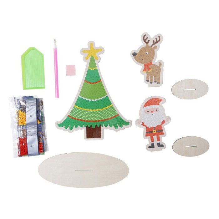 Baker Ross AX386 Kits De Décoration De Marionnettes Ange En Bois - Lot De 4, Décorations De Noël À Concevoir Et À Exposer, Artisanat De Noël Fait Maison Pour Les Enfants