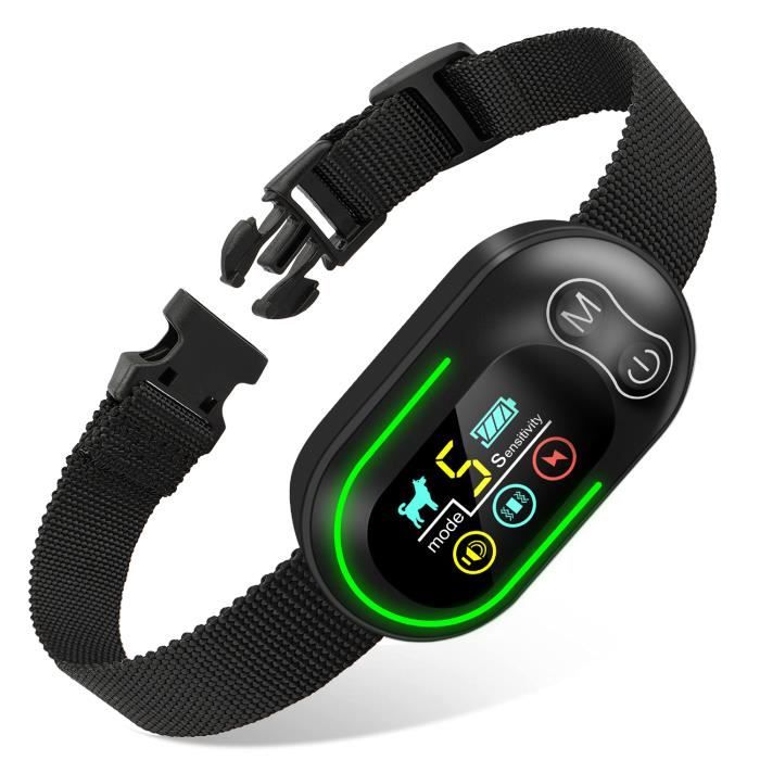 Meilleurs prix pour Collier anti-aboiement pour chien rechargeable avec 5 chocs de vibration bip de sensibilité réglable, pour grands chiens de petite