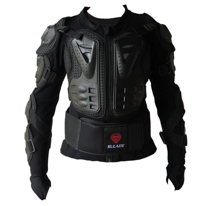 Haute Visibilité Noir Maille Aération Ce Armure Été Moto Veste & Gants