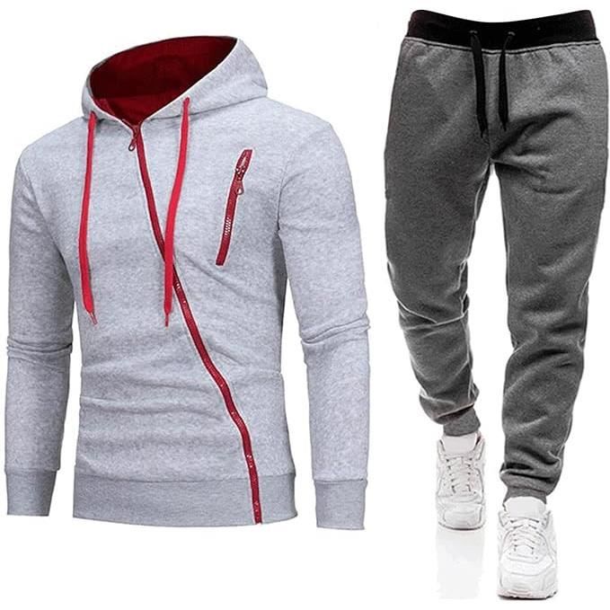 Ni_ka Tenue Sport Homme DéContracté Hooded Survetement Sport Ensemble