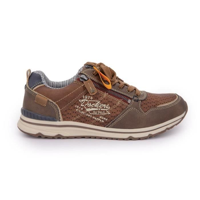 DOCKERS BY GERLI Basket - DOCKERS BY GERLI - 54mo001776 - Marron - Lacets - Plat