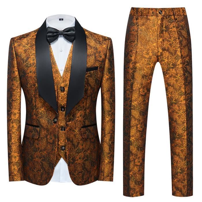 Gilet D'affaires Homme Style Père Noël - Coupe Ajustée, Pour Fêtes Et Mariages Thématiques