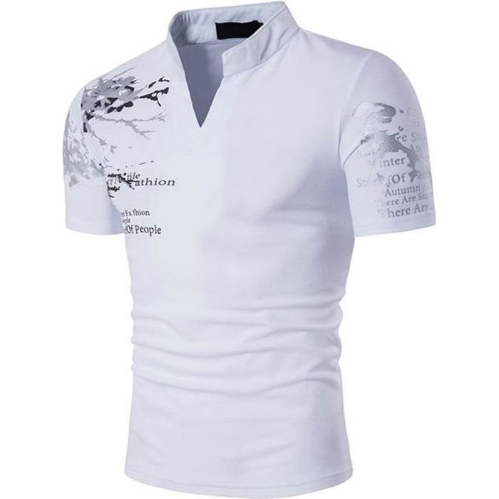T-shirt homme - LEOCLOTHO - Rouge - Manches courtes - Coton Rouge - Prêt-à-Porter