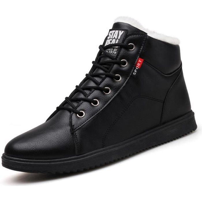 Casual Chaussure Montantes Basket Homme Chaud Derapage Cuir Chaussure Shoes Sneakers Men
