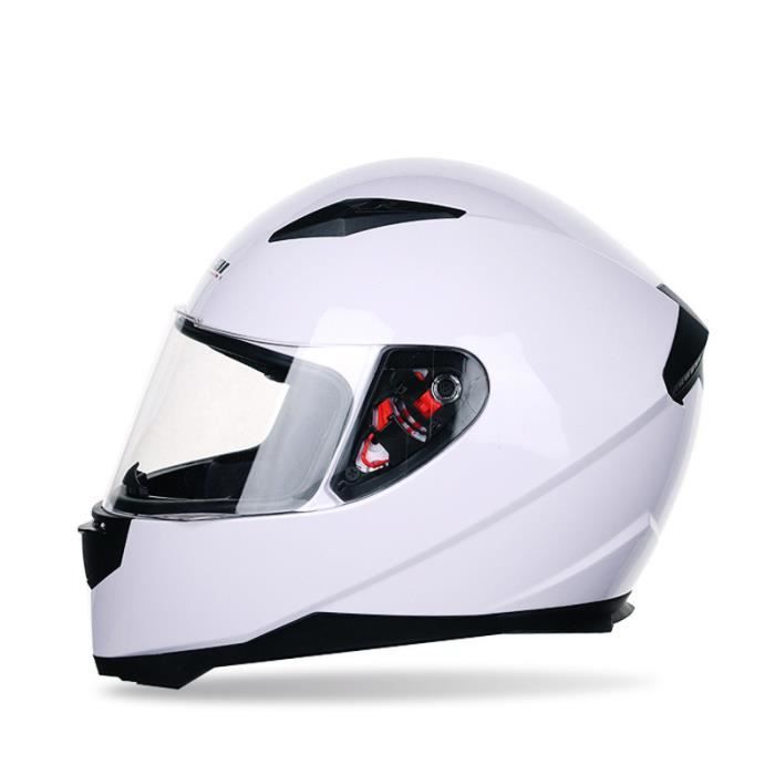 Casque Moto Bluetooth Modulable ECE Homologué - Double Visière, Full Face Racing Homme Femme