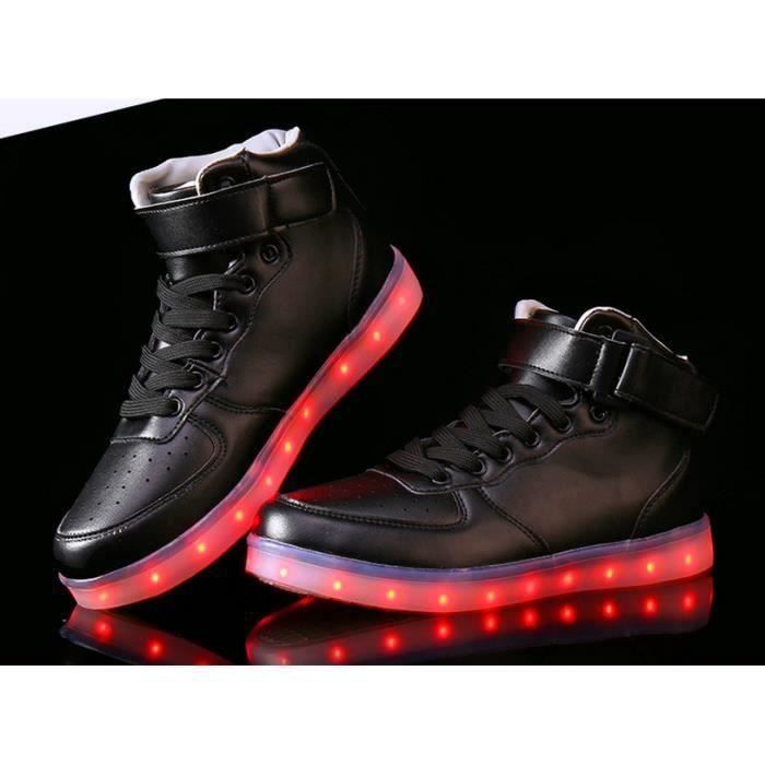 Baskets Lumineuses Pour Enfants, Chaussures De Course, Pratiques, Avec Autocollant Magique, Lampe De Chargement, 28-42