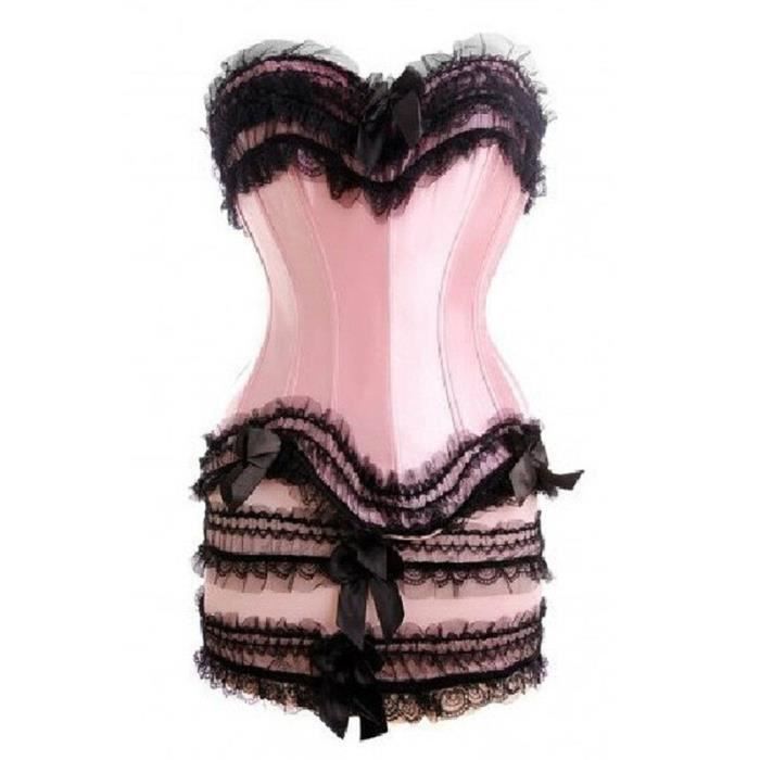 Corset Bustier Dentelle Florale Grande Taille - Lingerie Steampunk Et Pirate