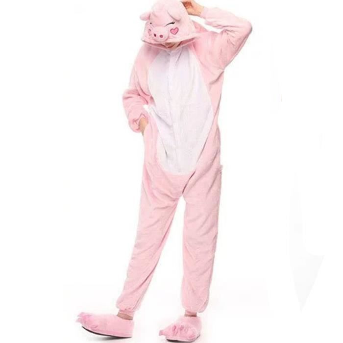 Funmoon MOBIGARLAN Combinaison animaux pyjama Fille et Garçon grenouillère  Enfant ado cartoon chemise de nuit Vêtement - Rose 