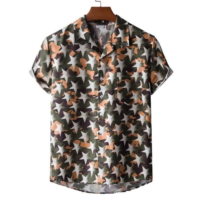Gludear Chemise Hawaïenne à Manches Courtes Pour Homme Du Boutique De Chemises Hawaïennes Aloha à La Mode Chemisette Hawaienne Homme