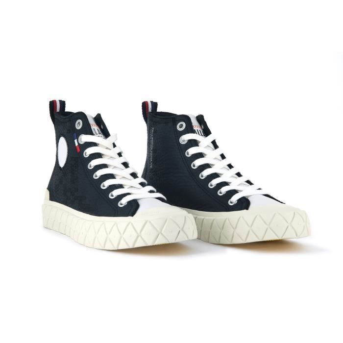 Palladium Baskets Palladium Ace Mid Lth - Noir/Blanc - Homme - Cuir - Lacets