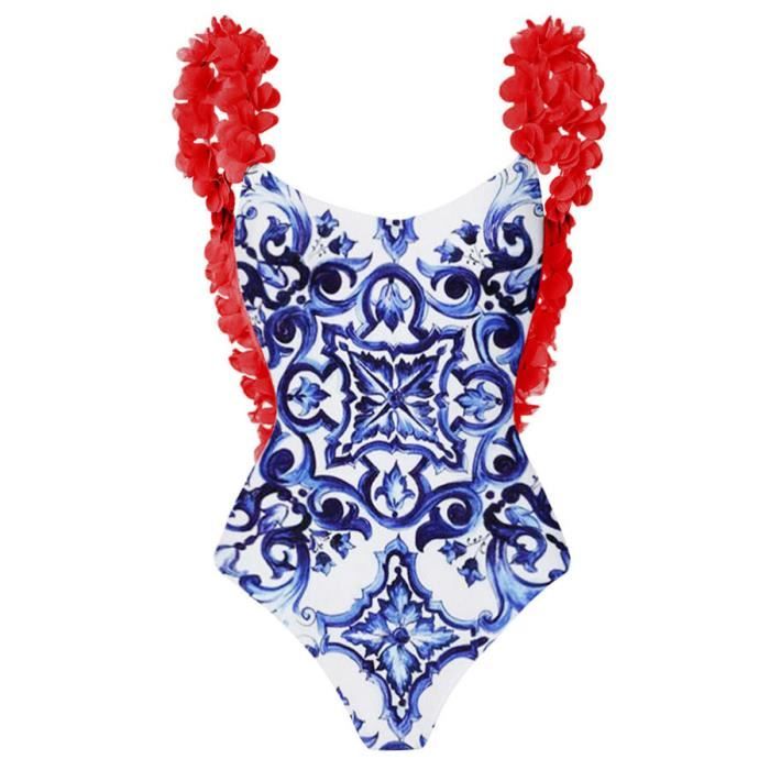 Lot De 2 Hauts De Maillot De Bain Bandeau TEX – Rouge Et Turquoise – Taille 38